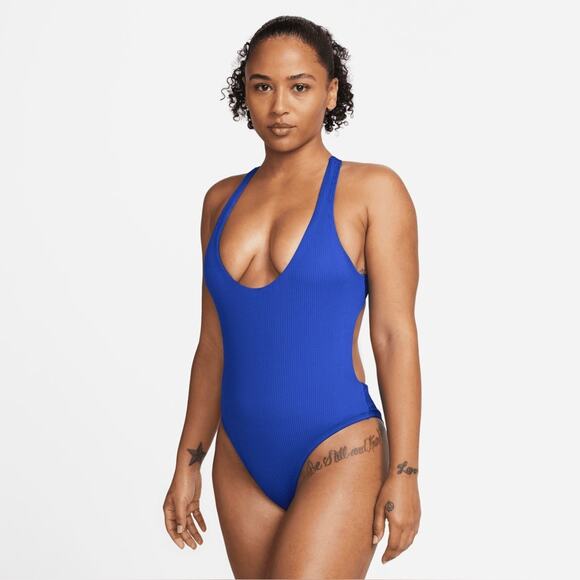 Nike Women's Cross-Back One-Piece Swimsuit Cobalt Size XL NESSD230-418 - Picture 1 of 4